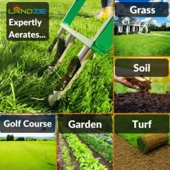 Landzie Hollow Tine Fork Lawn Aerator – 42 Inch Manual Stainless Steel Gardening Hand Tool – Grass Dethatcher Aerator… -Garden Supply Store 61dNOqmcbBL