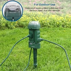 DEWENWILS Outdoor Mechanical Power Stake Timer, Waterproof, 6 Grounded Outlets(3 180°Rotatable), 6ft Extension Cord… 10 DEWENWILS Outdoor Mechanical Power Stake Timer, Waterproof, 6 Grounded Outlets(3 180°Rotatable), 6ft Extension Cord… -Garden Supply Store 61dTkiGOGaL
