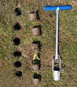 CHUMAA Bulb Planter, Weeder, Sod Plugger, Flower Planting, Soil Sampler – 5-in-1 Lawn Tool And Garden Tool – Enhanced… -Garden Supply Store 61fK8AWQw8L