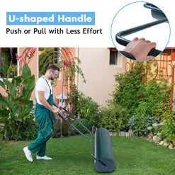 Goplus Lawn Roller, Push/Tow Behind Water/Sand Filled Steel Yard Sod Roller For Garden Backyard, 13 Gallon/48 L, 24″x13″ -Garden Supply Store 61fLmjaIcL