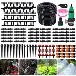 Bluecookies 140 In 1 Irrigation System Kit 82FT, DIY Patio Plant Drip Irrigation Watering Kit, Garden Underground…