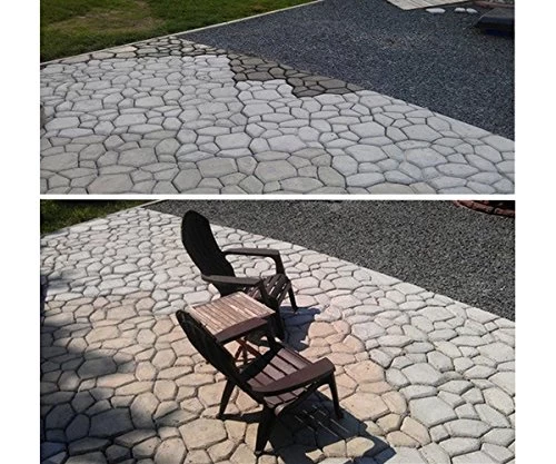 WOVTE DIY Walk Maker Concrete Stepping Stone Mold Garden Lawn Pathmate Stone Mold 4 WOVTE DIY Walk Maker Concrete Stepping Stone Mold Garden Lawn Pathmate Stone Mold - Image 4