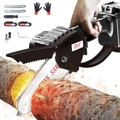Mini Chainsaw, 4ā³ Mini Cordless Chainsaw Kit With 20000mAh Rechargeable Battery, 2 Chain And Gloves, Portable One-Handed Handheld Chainsaw, Electric Mini Chainsaw For Cutting, Pruning..