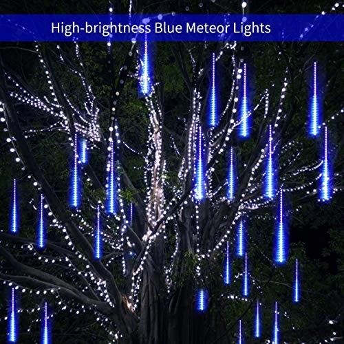 Winkeyes LED Meteor Shower Lights 30cm 8 Tubes 192 LED String Lights Waterproof Double-Sided SMD Lamp Beads Curtain… 2 Winkeyes LED Meteor Shower Lights 30cm 8 Tubes 192 LED String Lights Waterproof Double-Sided SMD Lamp Beads Curtain… - Image 2