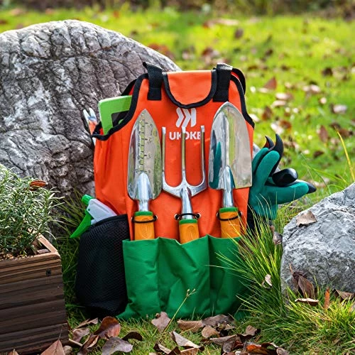 UKOKE UGP02G Aluminum Hand Gardrn Tool Kit, Orange, 12 Piece 2 UKOKE UGP02G Aluminum Hand Gardrn Tool Kit, Orange, 12 Piece - Image 2