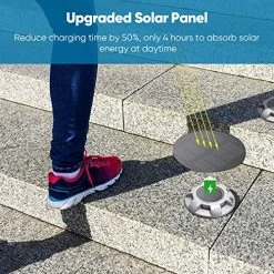 12 Pack 6 LED Solar Deck Lights JACKYLED Solar Dock Lights Solar Lights Outdoor Waterproof Wireless Road Lights For Step… -Garden Supply Store 61jaV2BBRxCL