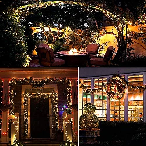 Solar Fairy String Lights, 2 Pack 72ft 200 LED Bright Solar Decorative Romantic Powered Starry Fairy Lights Waterproof… 3 Solar Fairy String Lights, 2 Pack 72ft 200 LED Bright Solar Decorative Romantic Powered Starry Fairy Lights Waterproof… - Image 3