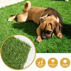 Artificial Grass Turf Patch,Synthetic Lawn Mat With Drainage Holes & Rubber Backing,Fake Grass Turf For Indoor Outdoorā¦