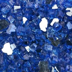 Li Decor 20lb Fire Glass 1/2 Inch High Luster Tempered Fire Pit Glass Fire Glass Rocks For Gas Fireplace,Tuscana Gold…