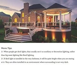 LED Deck Lights Kit 12V Low Voltage Waterproof IP67 Warm White Recessed Deck Lighting In Ground Light For Stair Step… -Garden Supply Store 61pbQm40GoL