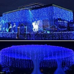 Twinkle Star 600 LED Window Curtain String Light For Wedding Party Home Garden Bedroom Outdoor Indoor Wall, Warm White -Garden Supply Store 61qsU47aAkL