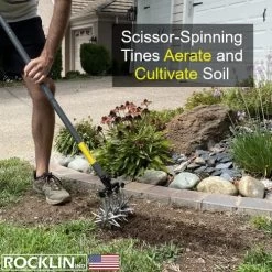 Rotary Cultivator Tool – 60” Extra Long Handle – Reinforced Tines – Reseeding Grass Or Soil Mixing – All Metal, No… 9 Rotary Cultivator Tool – 60” Extra Long Handle – Reinforced Tines – Reseeding Grass Or Soil Mixing – All Metal, No… -Garden Supply Store 61rIE62QKL