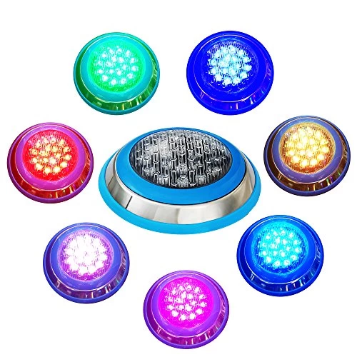 CNBRIGHTER LED Underwater Swimming Pool Lights, 54W RGB Color Changing, 12V AC, 20ft / 6m Cord Wall Surface Mounted IP68… 2 CNBRIGHTER LED Underwater Swimming Pool Lights, 54W RGB Color Changing, 12V AC, 20ft / 6m Cord Wall Surface Mounted IP68… - Image 2