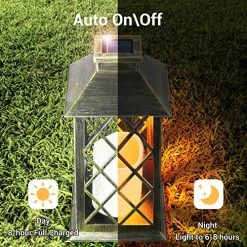 Solar Lanterns Lamp, OxyLED 2 Pack LED Solar Lights Outdoor Hanging Lanterns Solar Powered With Handle, Waterproof… -Garden Supply Store 61tpxk2fLnL