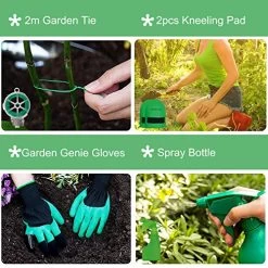 Garden Tool Set, DEWINNER Hand Tool Gift Kit, Out Door Gardening Transplanting Small Fork  For Gardener, Trowel,Transplanter, Cultivator, Weedier Weeding,with Heavy Duty Hold Bag For Storage -Garden Supply Store 61ujeqfcNML