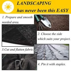 FLARMOR Professional Woven Landscape Fabric 6x250ft 5oz, Commercial Grade Garden Liner Roll – Weedblock For Garden… 11 FLARMOR Professional Woven Landscape Fabric 6x250ft 5oz, Commercial Grade Garden Liner Roll – Weedblock For Garden… -Garden Supply Store 61v72B pMfXL