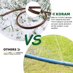 KORAM Drip Irrigation 1/4 Blank Distribution Tubing Drip Watering Hose 50ft Roll With Plant Tag, Brown -Garden Supply Store 61vdY8gAkBL
