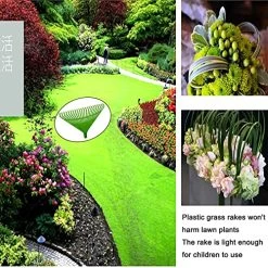 Grass Rake For Gardening,Adjustable Steel Handle Garden Lawn Rake 22 Tooth,Garden Leaf Rake For Tall People,Highly… -Garden Supply Store 61vqMhabTPL