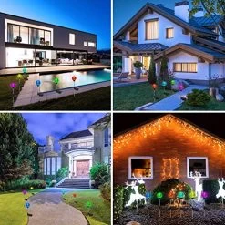 Solar Garden Lights Outdoor, 2 Pack Solar Globe Lights, Color-Changing LED Path Stake Lights Auto On/Off Dusk To Dawn… -Garden Supply Store 61wnPElL pL