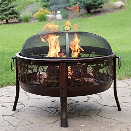 Sunnydaze Pheasant Hunting Outdoor Fire Pit – 30-Inch Large Round Wood Burning Backyard & Patio Fire Pit For Outside… 2 Sunnydaze Pheasant Hunting Outdoor Fire Pit – 30-Inch Large Round Wood Burning Backyard & Patio Fire Pit For Outside… - Image 2