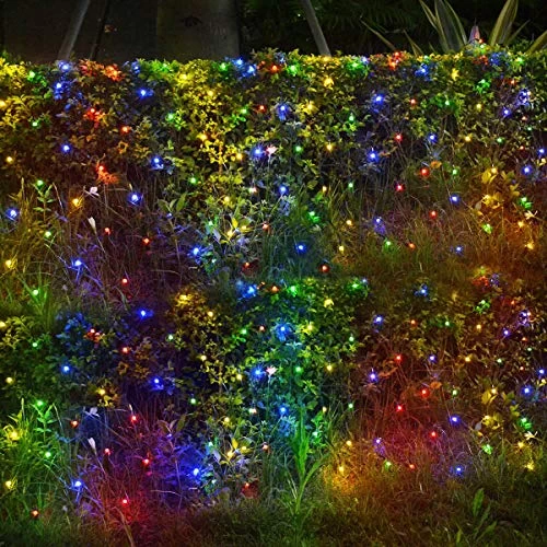 Abkshine 180 LEDs Solar Christmas Net Lights 10Ft X 4.9Ft, 8 Modes Multicolored Solar Christmas Lights Outdoor, Solar… 2 Abkshine 180 LEDs Solar Christmas Net Lights 10Ft X 4.9Ft, 8 Modes Multicolored Solar Christmas Lights Outdoor, Solar… - Image 2