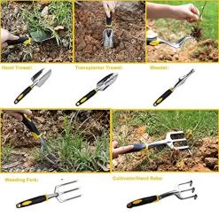Garden Tools -Heavy Duty Gardening Tools Succulent Tools Set – Aluminum Outdoor Hand Tools With Soft Rubberized Non-Slip… 8 Garden Tools -Heavy Duty Gardening Tools Succulent Tools Set – Aluminum Outdoor Hand Tools With Soft Rubberized Non-Slip… -Garden Supply Store 61zxLi10osL